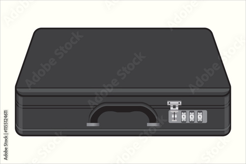Password bag. Black bond password briefcase. Physics, mathematics, geometry, chemistry, biology, science. Questions and problems.