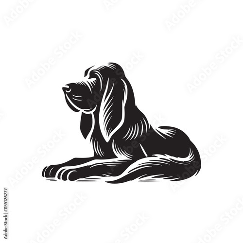 Silhouette of Bloodhound - Bloodhound Vector - Illustration of Bloodhound.