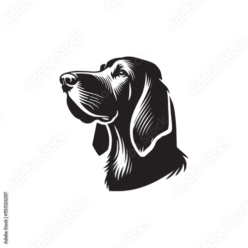 Silhouette of Bloodhound - Bloodhound Vector - Illustration of Bloodhound.