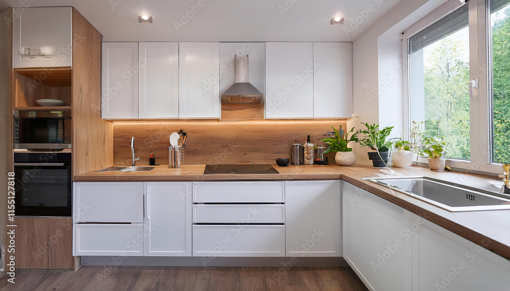 Fototapeta premium a beautifully designed kitchen