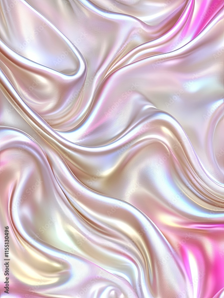 Fototapeta premium Luminous White Pearl Fabric Background