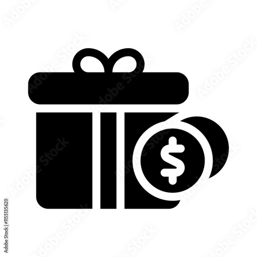 Gift glyph icon