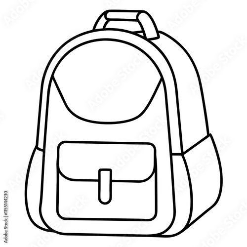 Backpack Line Art Vector Design