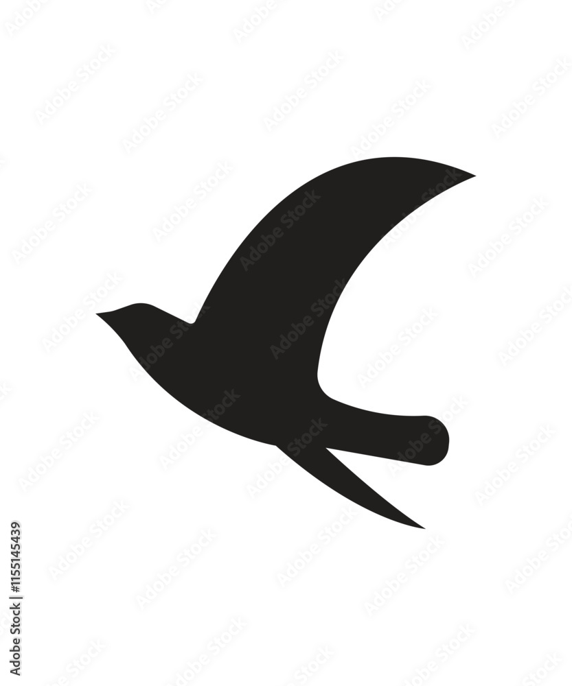 Bird silhouette vector icon illustrator Bird silhouette vector icon illustrator