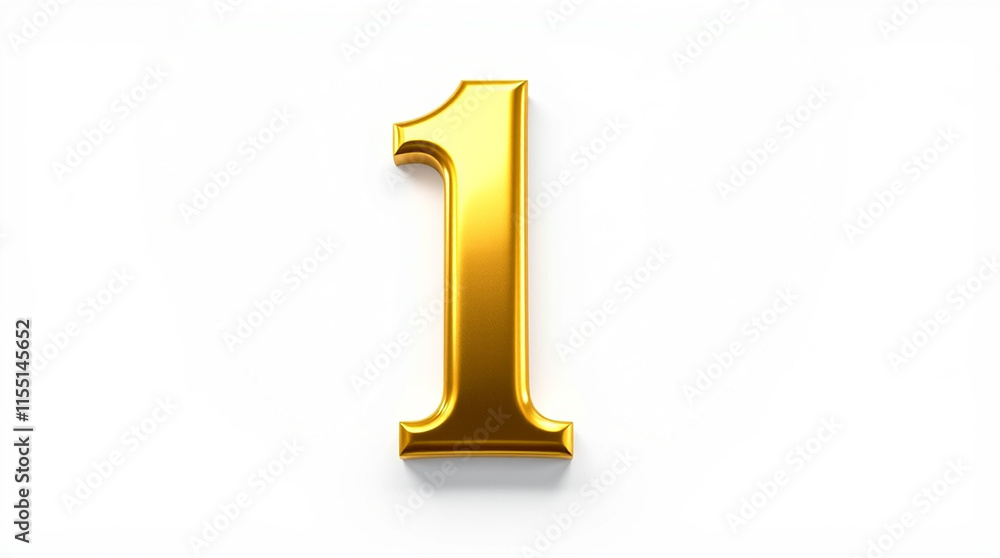 Gold Number One. Concept of leadership, first place, and success. Gold Number One. Concept of leadership, first place, and success.