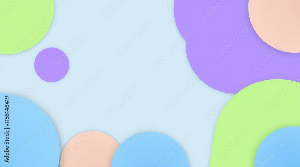 custom made wallpaper toronto digitalA backdrop filled with soft pastel shapes in blue, green, purple, and peach creates a vibrant and playful atmosphere, ideal for artistic presentations or design work