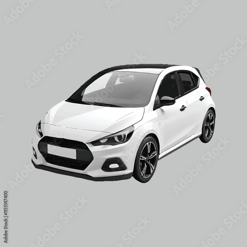Modern Car isolated Realistic vehicle vector illustration concept with creative style
