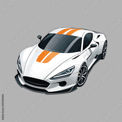 Modern Car isolated Realistic vehicle vector illustration concept with creative style