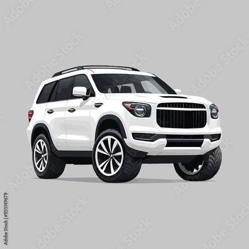 Modern Car isolated Realistic vehicle vector illustration concept with creative style