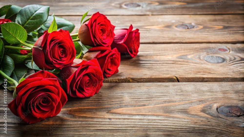 Birthday concept with red roses on wooden desk, birthday, red roses, wooden desk, celebration, 92nd birthday, flowers Birthday concept with red roses on wooden desk, birthday, red roses, wooden desk, celebration, 92nd birthday, flowers