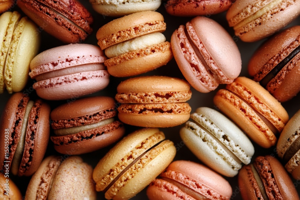 Colorful Macarons Close-Up Colorful Macarons Close-Up