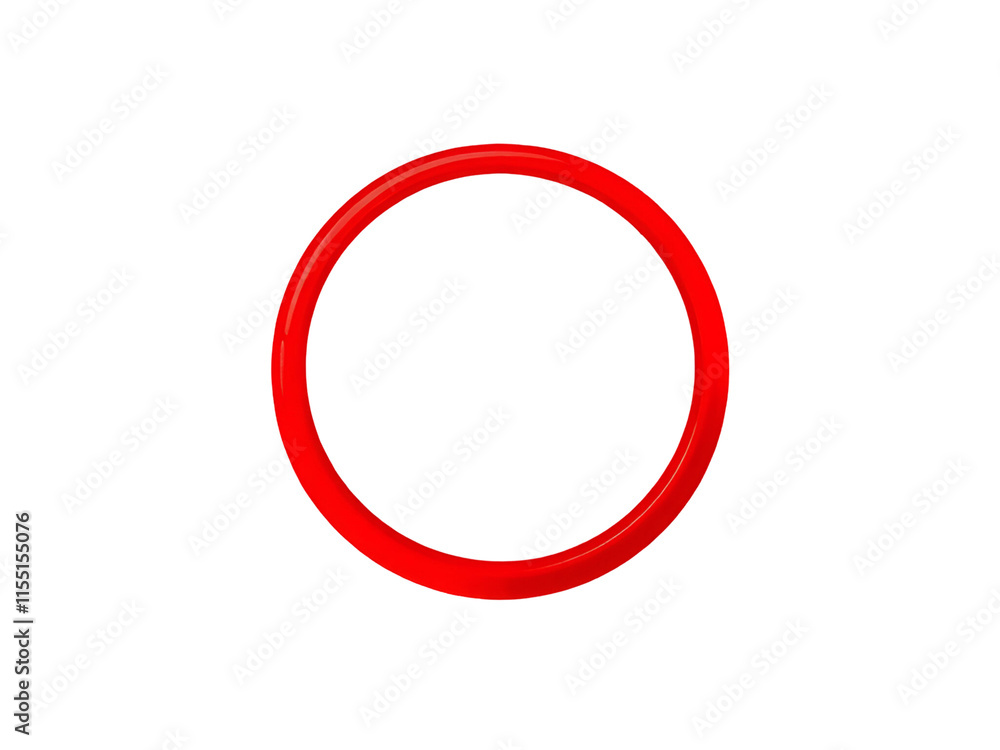 Red ring isolated on transparent background Red ring isolated on transparent background