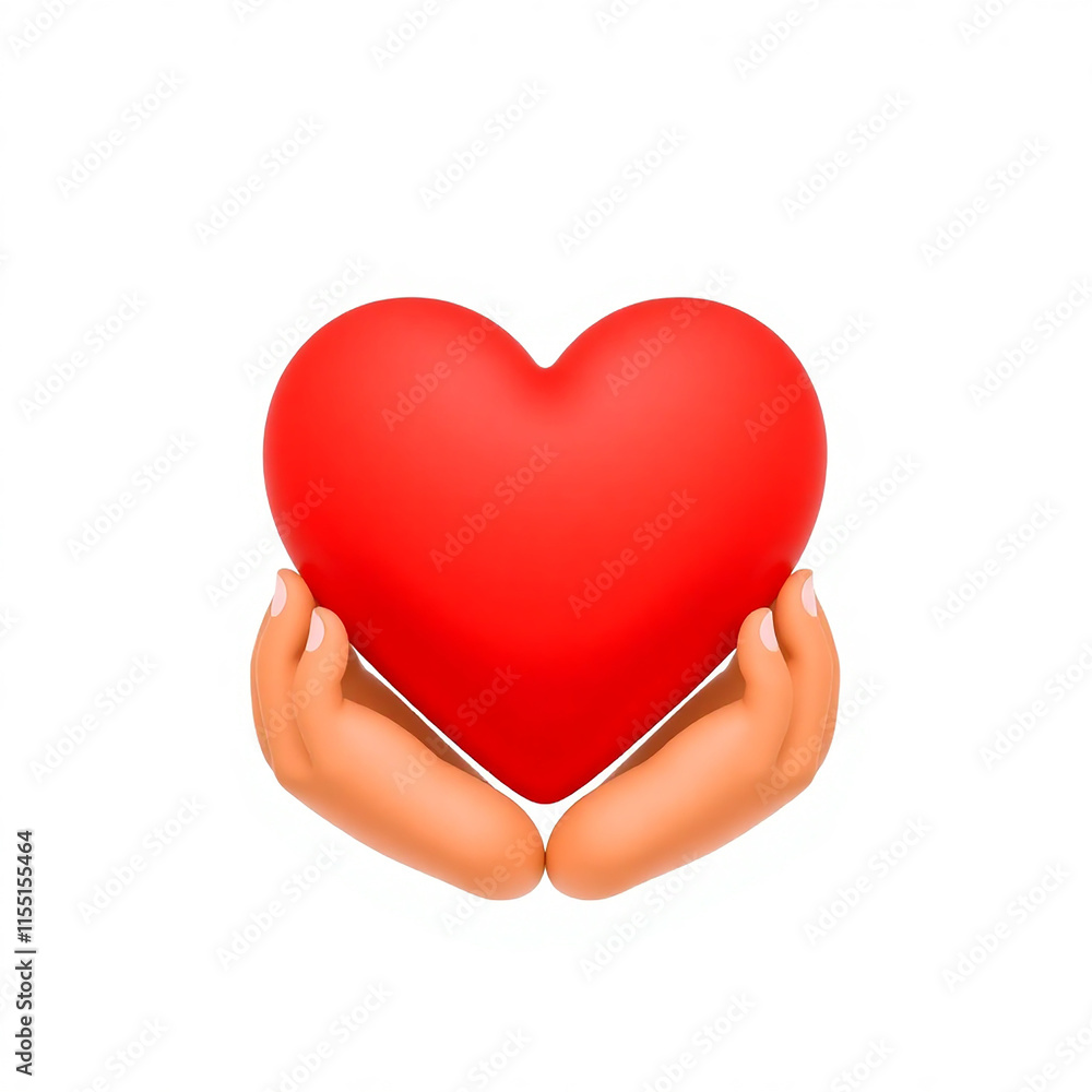 Hands holding a heart. Concept of love, care, and affection. Hands holding a heart. Concept of love, care, and affection.