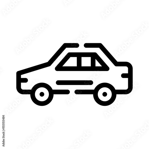 sedan line icon