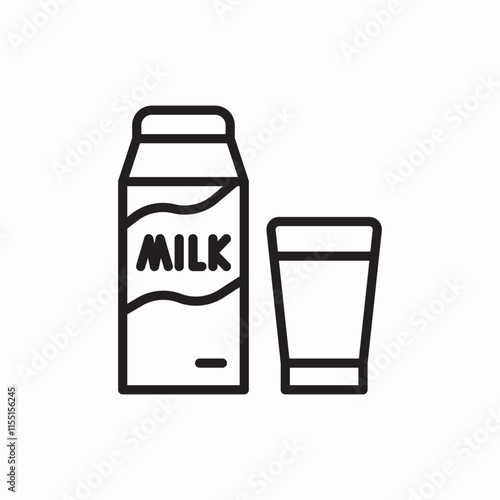 Milk bottle glass dairy drink icon vector sign