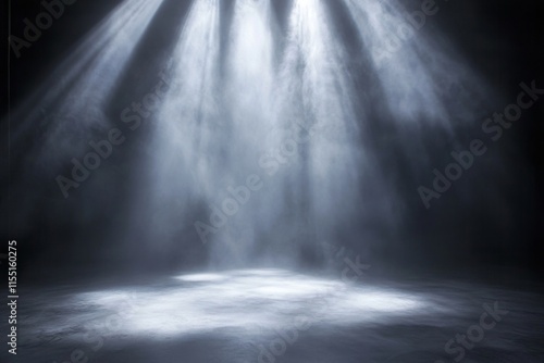 Illuminating the shadows: a powerful light beam in the dark.