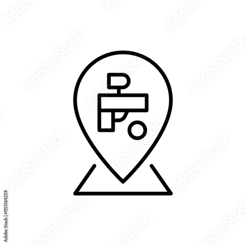Free Download Paintball location outline icons, minimalist vector illustration ,simple transparent graphic element .Isolated on white background - GFXLoad