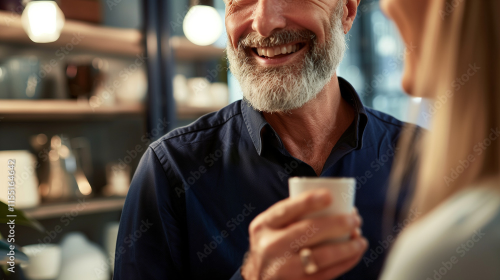 Smiling Customer Holding Product with Contentment and Satisfaction, Soft Focus Background Smiling Customer Holding Product with Contentment and Satisfaction, Soft Focus Background