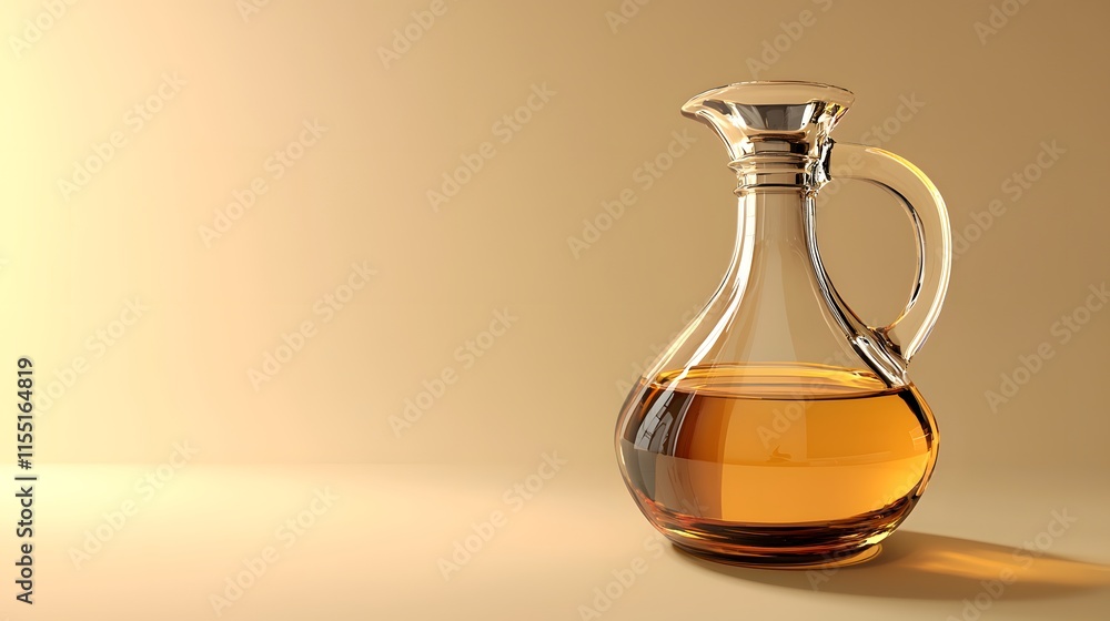 Golden Oil in Elegant Glass Carafe Golden Oil in Elegant Glass Carafe