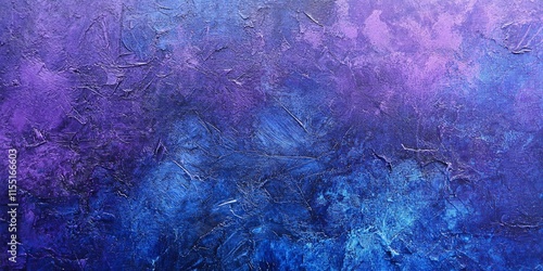 Twilight Hues: Abstract Painting in Deep Blues and Purples  photo