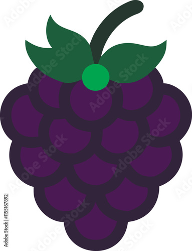 Sweet blackberries vector realistic blackberry, bramble, dewberry illustration