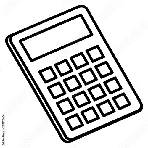 Calculator Line Art Vector Design