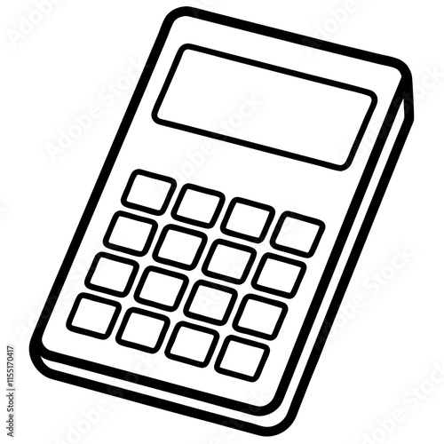 Calculator Line Art Vector Design
