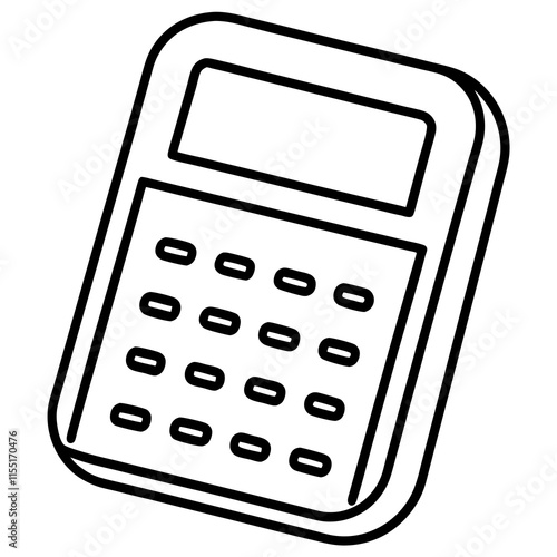 Calculator Line Art Vector Design