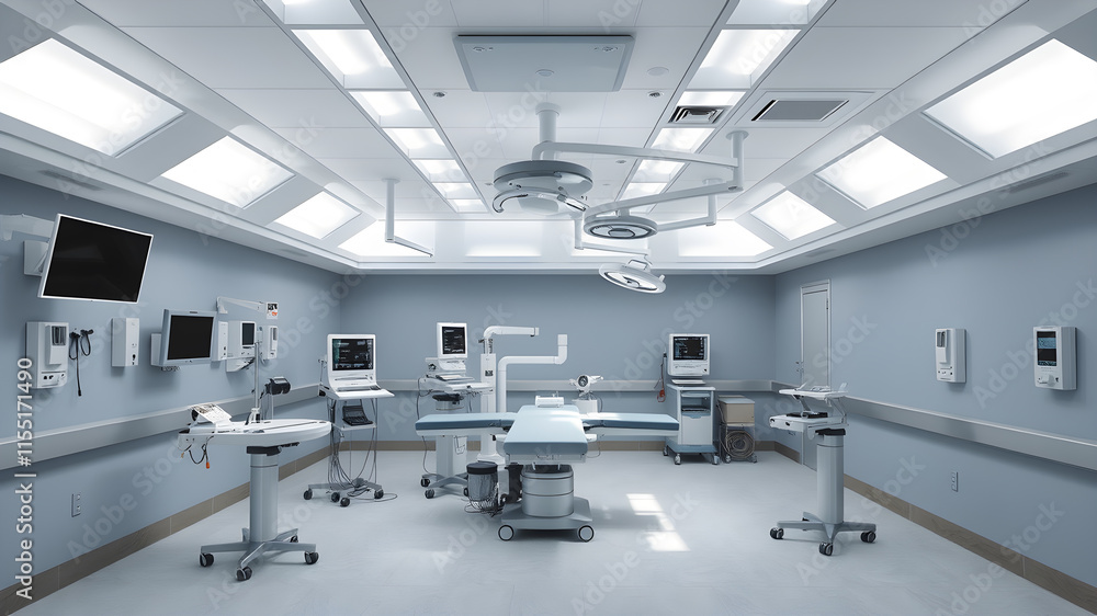Operating room in hospital. Generative AI Operating room in hospital. Generative AI