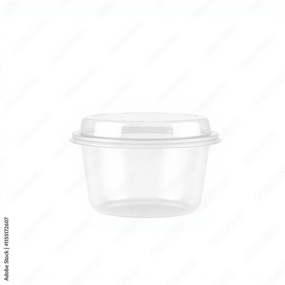 Clear Plastic Food Container with Lid. Perfect for Yogurt, Dessert, or Snacks. Clear Plastic Food Container with Lid. Perfect for Yogurt, Dessert, or Snacks.