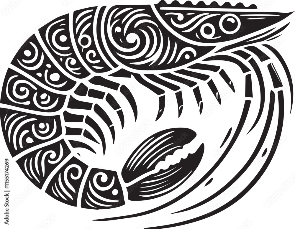 black Shrimp logo vector, Shrimp vector icon, Shrimp vector art illustration, Shrimp silhouette vector black and white black Shrimp logo vector, Shrimp vector icon, Shrimp vector art illustration, Shrimp silhouette vector black and white