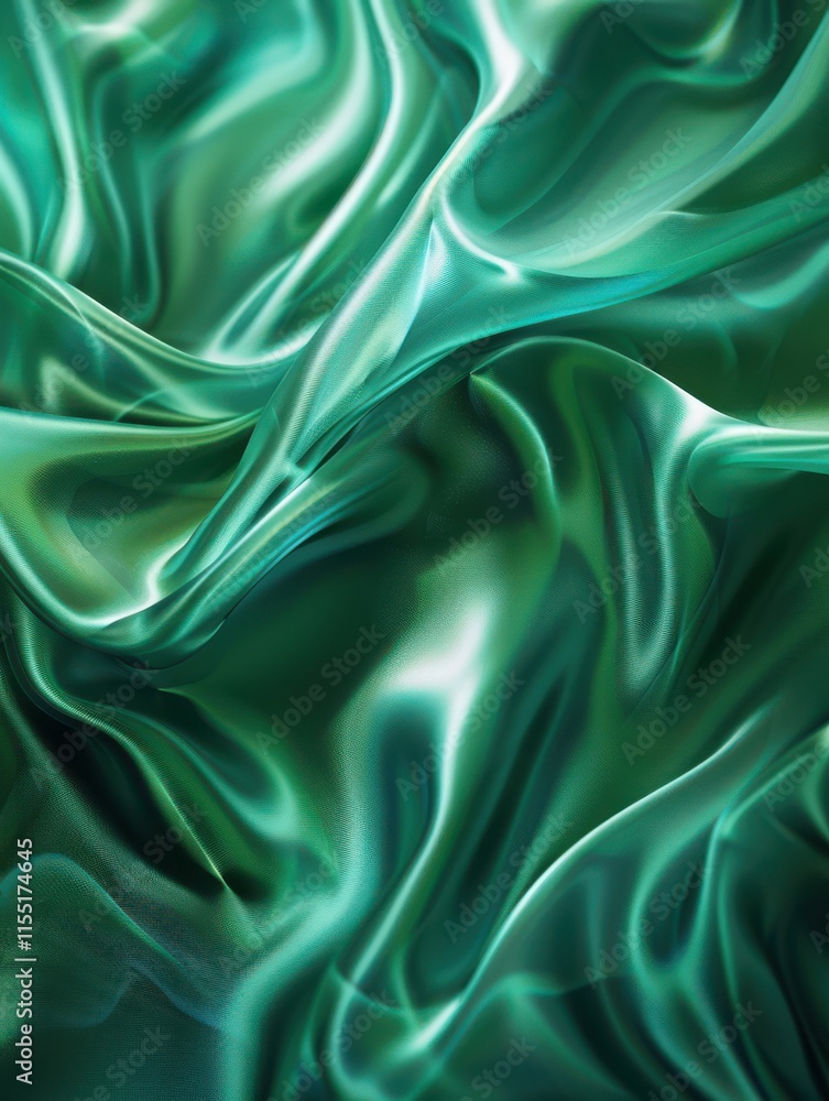 Elegant Green Satin Texture - Luxurious and Vibrant Abstract Background Elegant Green Satin Texture - Luxurious and Vibrant Abstract Background
