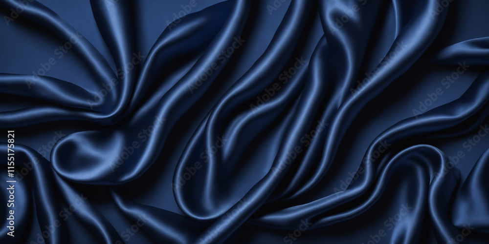Obraz premium Blue silk background.