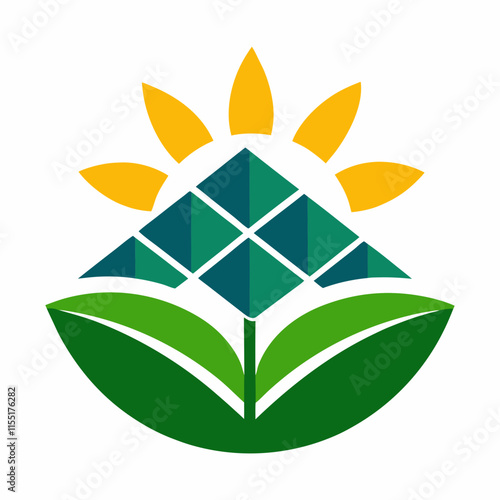 Solar Panel Logo for Renewable Energy Company Branding
