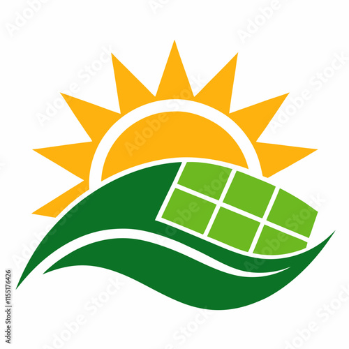 Solar Panel Logo for Renewable Energy Company Branding