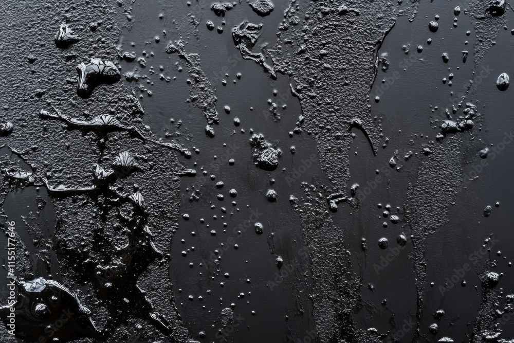 Abstract Black Texture with Glossy Splashes Abstract Black Texture with Glossy Splashes