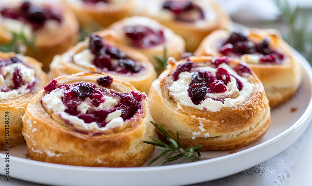 Cranberry Feta Pinwheels with Cream Cheese, Generative AI Cranberry Feta Pinwheels with Cream Cheese, Generative AI