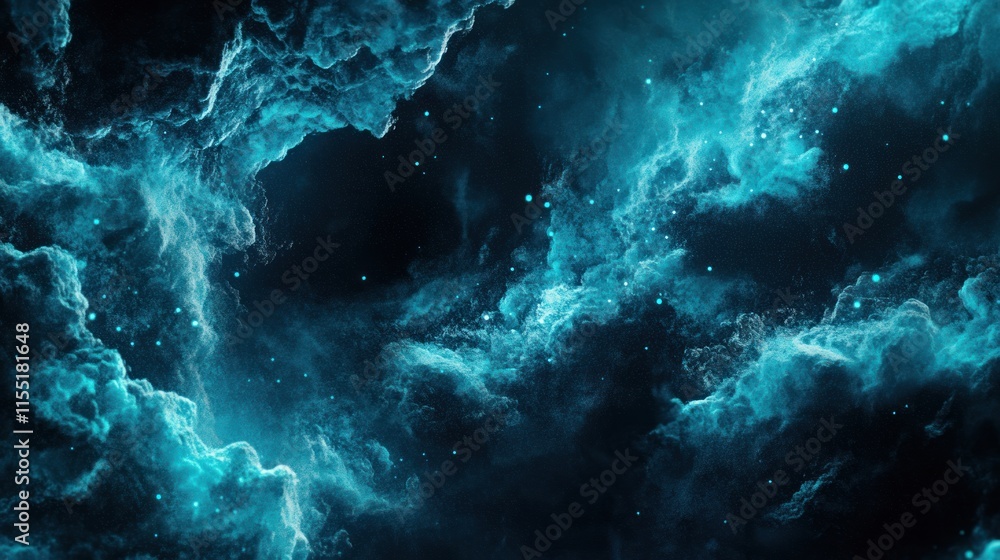 Celestial Nebula: A Symphony of Turquoise and Dark Celestial Nebula: A Symphony of Turquoise and Dark