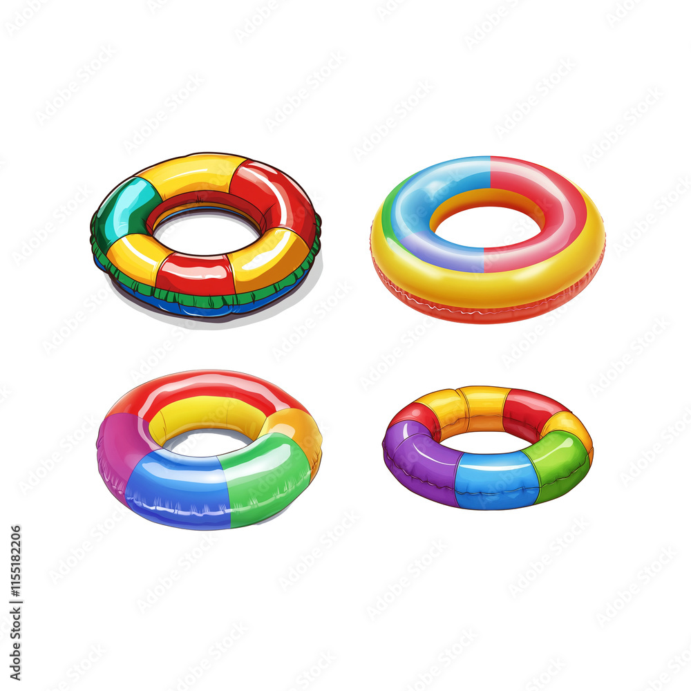 Cartoon image of an inflatable ring, clip on a white background
Cartoon image of an inflatable ring, clip on a white background