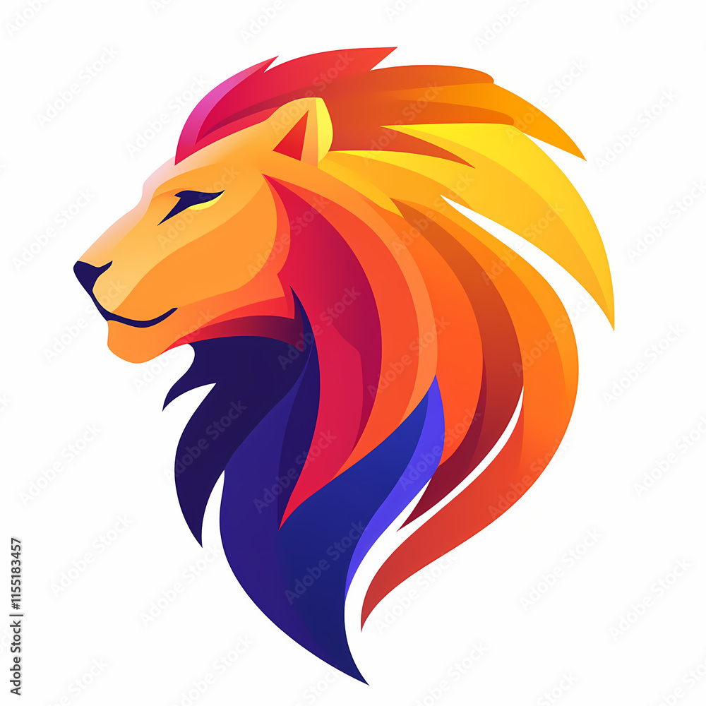 simple minimalist lion face icon simple minimalist lion face icon