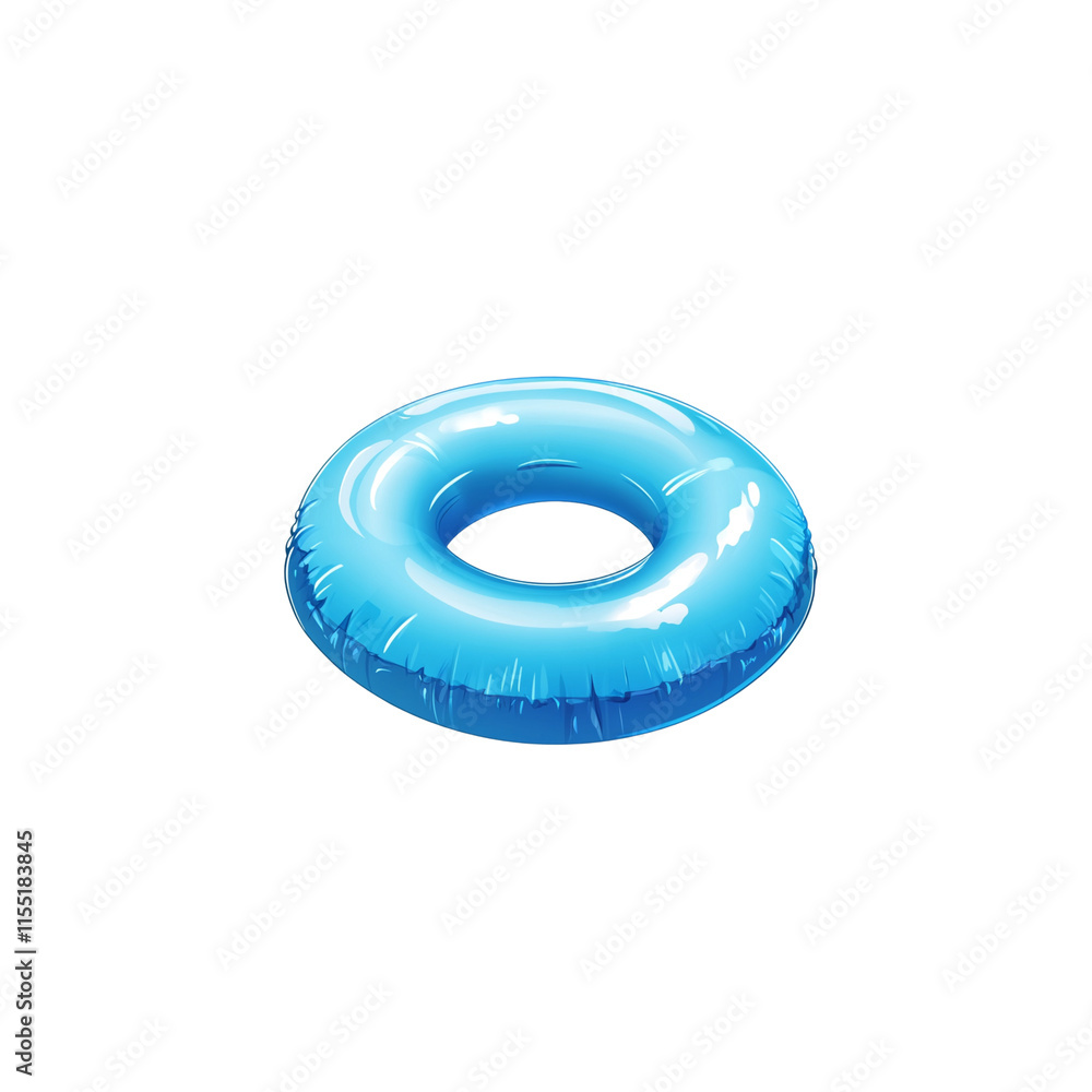 Cartoon of a blue inflatable swimming ring white background
Cartoon of a blue inflatable swimming ring white background