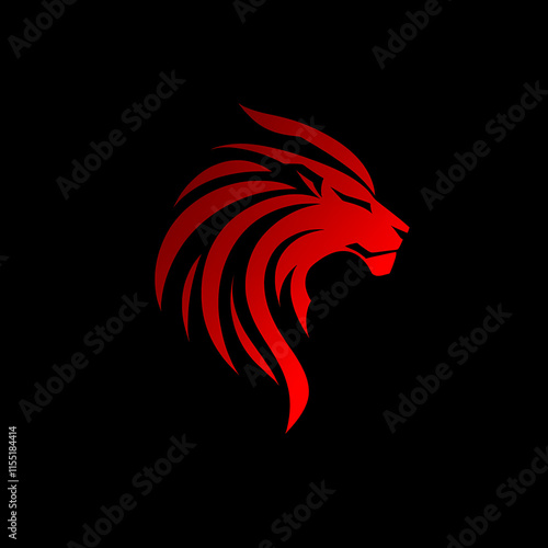 Wallpaper Mural simple minimalist lion face icon Torontodigital.ca