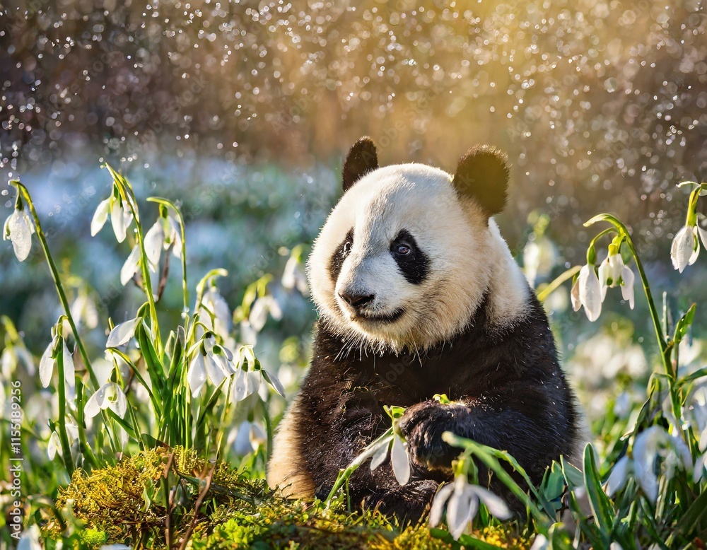 Fototapeta premium Zwischen Schneeglöckchen