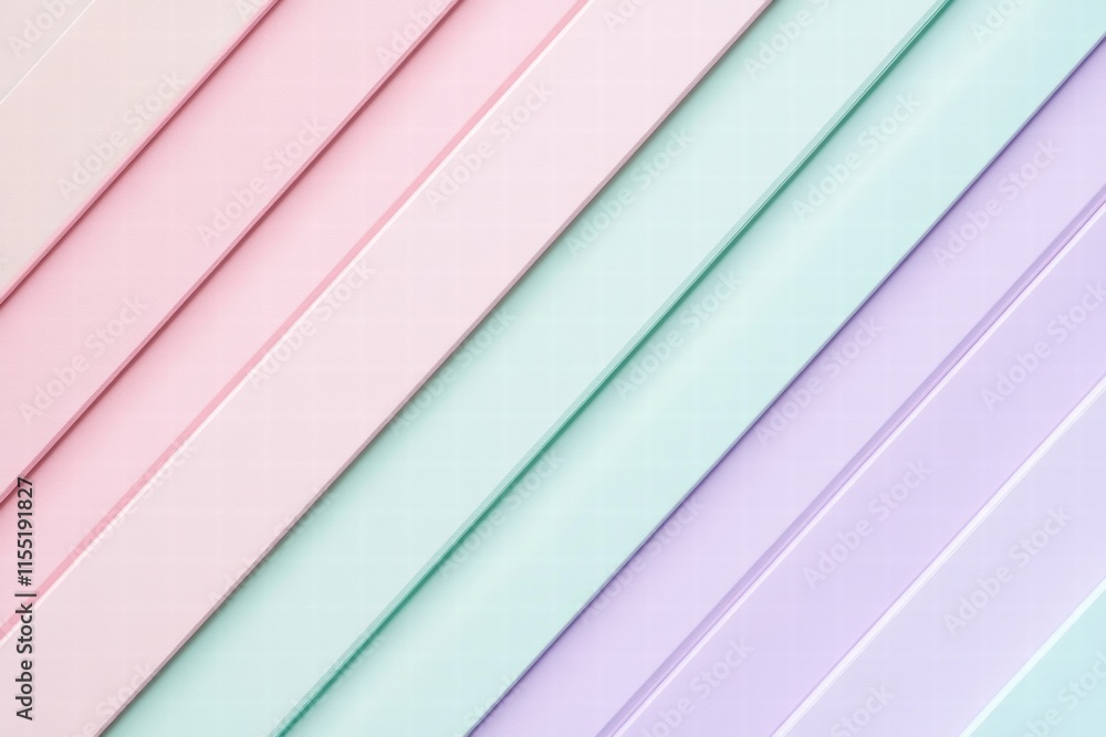 Fototapeta premium Easily recognizable striped pattern in soft pastel colors on a textured surface. Generative AI