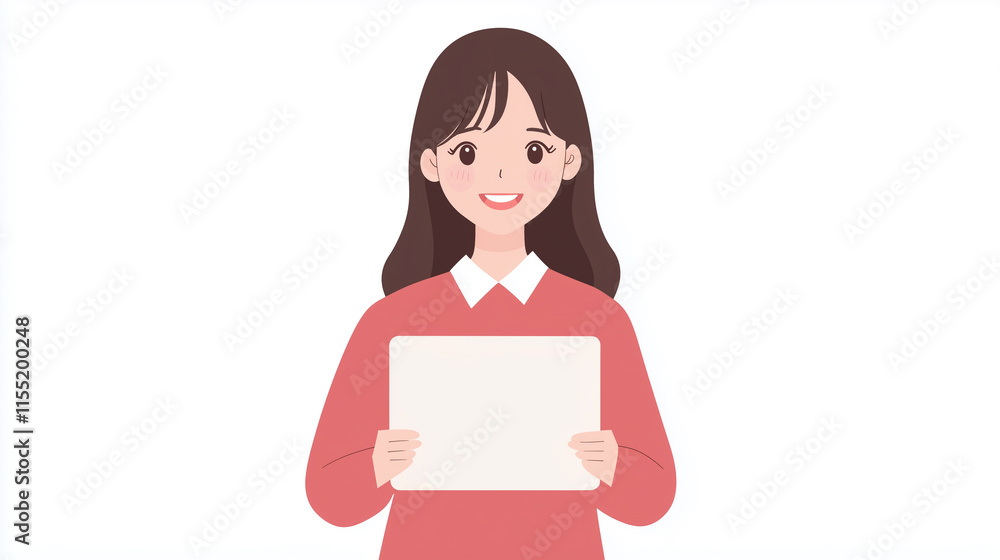 Businesswoman cartoon illustration on white background Businesswoman cartoon illustration on white background