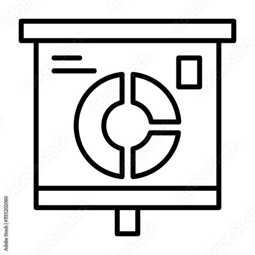 Marked Donut Chart Outline Style Icon