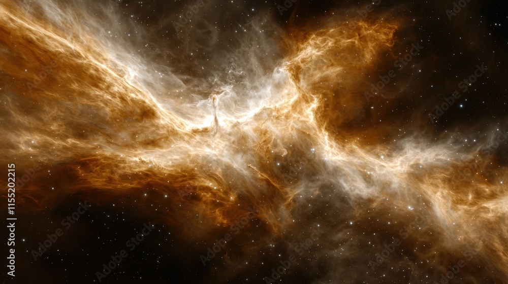 Fototapeta premium Celestial harmony stunning cosmic nebula textures space digital art high-resolution abstract concept