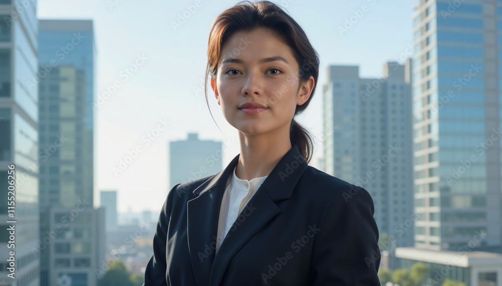 Young woman in a business suit standing in front of cityscape buildings.Confidence. Professionalism. Career growth.Businesswoman, corporate success, urban office, career advancement, cityscape, motiv
Young woman in a business suit standing in front of cityscape buildings.Confidence. Professionalism. Career growth.Businesswoman, corporate success, urban office, career advancement, cityscape, motiv