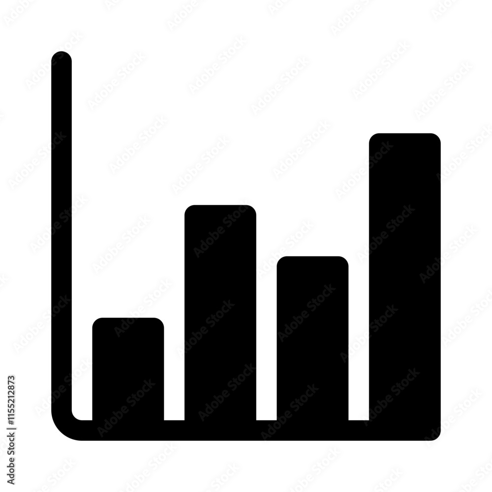 bar chart glyph icon bar chart glyph icon