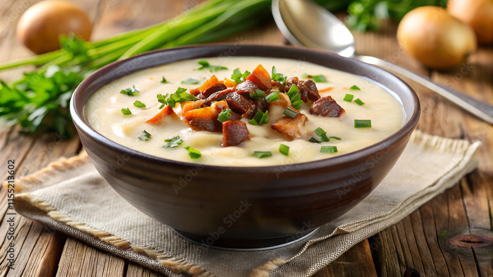 Creamy Potato Soup with Bacon and Chives Creamy Potato Soup with Bacon and Chives